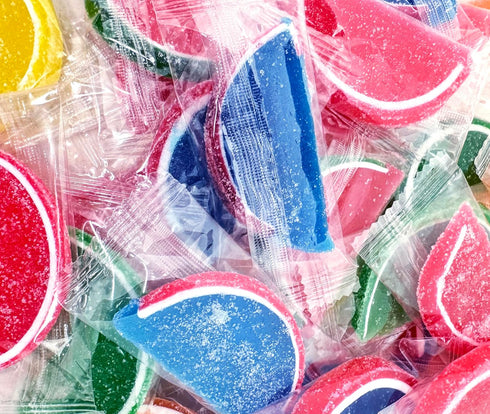 16 oz Fruit Slices Jelly Candy, Assorted Flavors, Soft Fruit Jelly, Individually Wrapped Perfect for Sharing, Candy