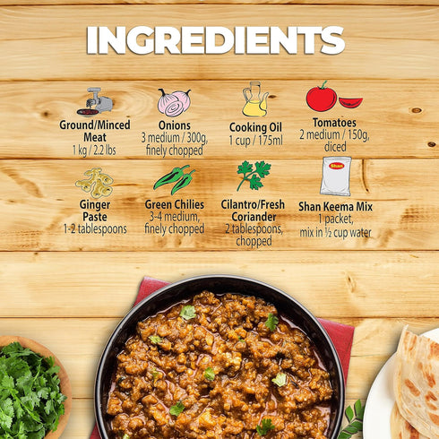Shan - Keema Masala Seasoning Mix (50g), Spice Packets for Delicious Stir-Fried Ground Meat (Pack of 2)
