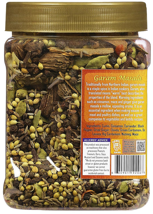 Garam Masala Indian Whole Spices Blend, 10oz (283g) PET Jar - Rani, All Natural, Salt-Free