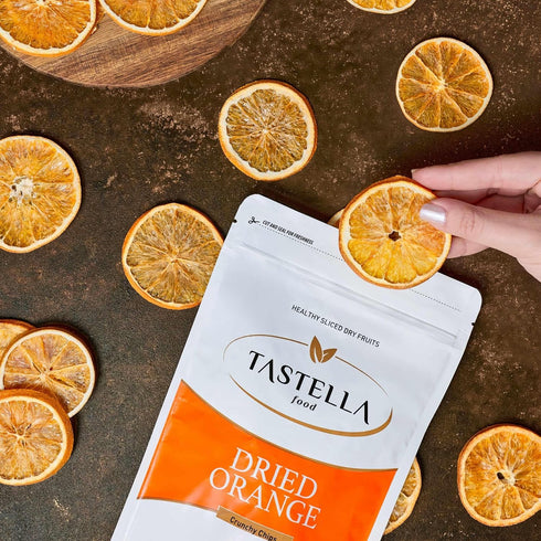 3oz 85g TASTELLA Dried Orange Slices, Cocktail Garnishes for Drinks, Dried Fruit for Cocktails, Dehydrated Orange