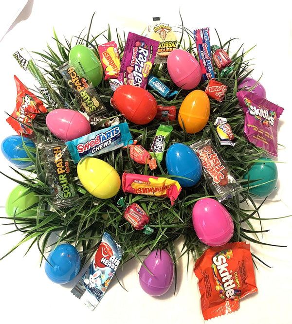 Spritz Plastic CANDY filled Easter EGGS Easter Basket Stuffer 48ct