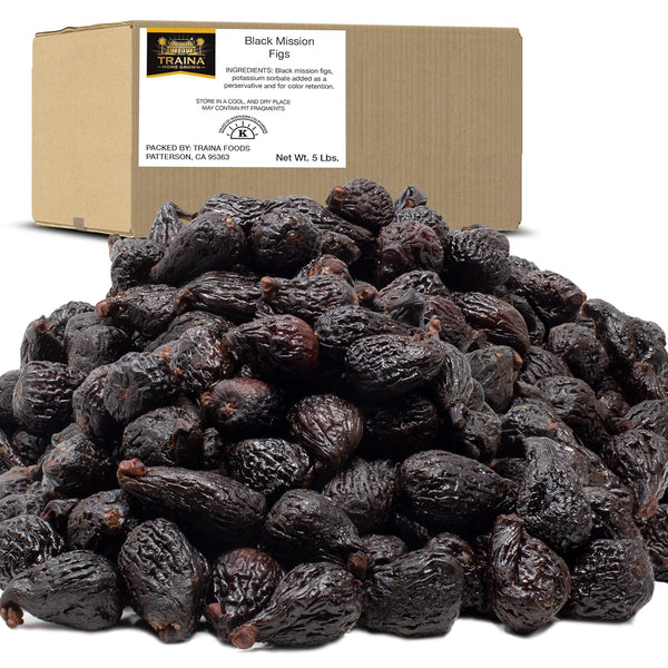 Traina Home Grown California Dried Whole Black Mission Figs - Healthy, No