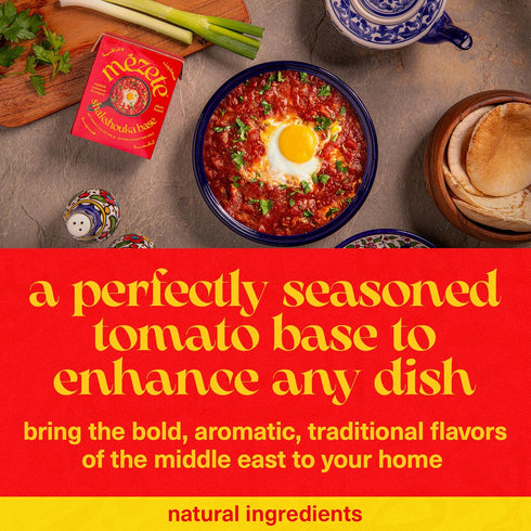 390g (Pack 4) Mezete All-Natural Stew Base | Authentic Middle Eastern | Shakshouka Base | Sauteed Tomatoes & Onions |