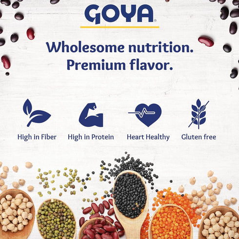Pack 2 (15.5 oz Goya Roman Beans, Creamy and Smooth Frijoles Romanos, Pantry Staple, of Cans)
