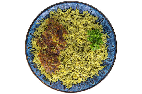 Arroz 12 Oz Sadaf Sabzi Polo - Herb Basmati Rice Mix - Traditional Middle Eastern Meal - Basmati Mix - Authentic