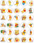 30 x Edible Cupcake Toppers, Honey Bear Inspired Collection of Edible Cake Decorations on Wafer Sheet