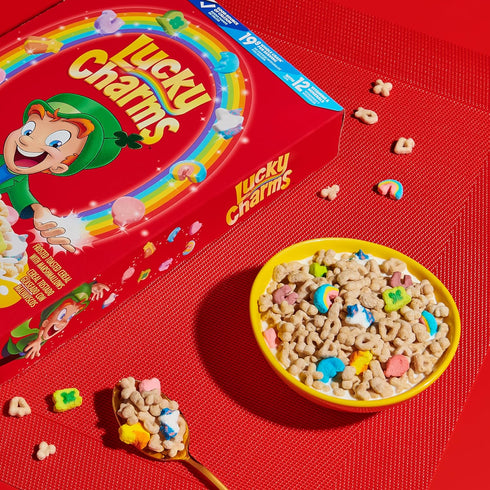 Lucky Charms Gluten Free Cereal with Marshmallows, Kids Breakfast Cereal, Giant Size, 26.1 oz