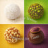 (16 9.7 Oz) ANDY ANAND CHOCOLATIER Natural Truffles Gift Box With Pistachio, Hazelnut & Coconut, Delicious Taste