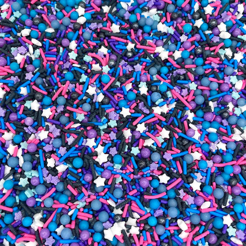 Galaxy Sprinkles, 8 Ounces Star Jimmies by Manvscakes