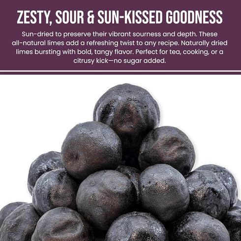 puritans 200g Fresh Sun Dried Lime Lemon, Lemon Tea, Black Limes, Dehydrated fruit, Sour and Refreshing Citrus, Sugar