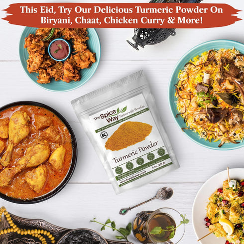 The Spice Way Turmeric Powder (8 oz), Ground Tumeric Root for Curries, Soups, Teas, and Skin