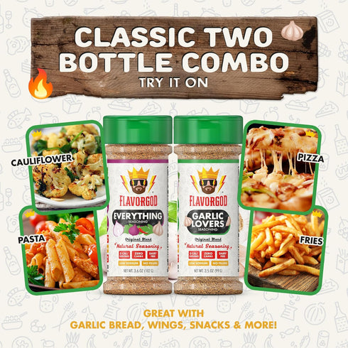 Pack 2 Set Classic Combo of Herb, Spice and Seasoning Gift - Everything, Garlic Lovers - Premium All Natural & Healthy