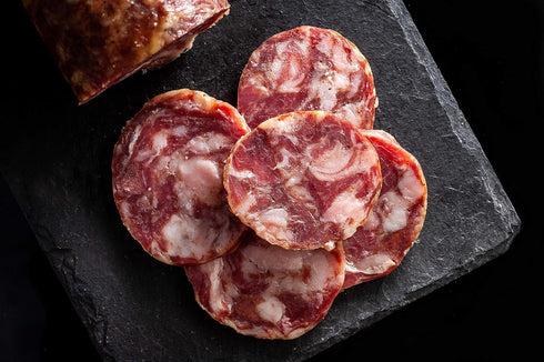 7 oz Fermin Salchichon Dry-Cured Iberico Sausage, | Premium Spanish Charcuterie Made with Iberico Pork