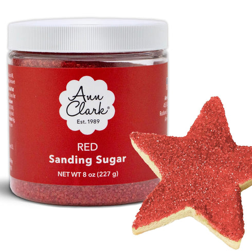 Ann Clark Red Sanding Sugar, 8 oz.