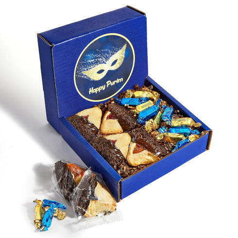 Hamentaschen Cookies | Mishloach Manot, Purim Gift Idea | Chocolate Dipped Shortbread