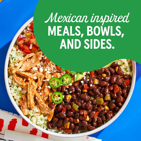 15.1 oz (Pack 12) BUSH'S BEST Canned Taco Fiesta Black Beans, Source of Protein and Fiber, Low Fat, Gluten Free