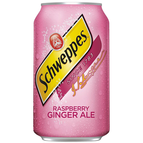Schweppes 12 oz 12pk Raspberry Ginger Ale - cans