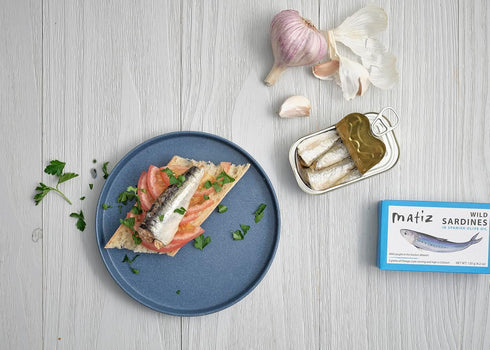 4.2 (Pack 5) Matiz Sardines in Olive Oil, Ounce Can of Spanish Gourmet Wild Caught Natural Fish for Tapas, Snacks