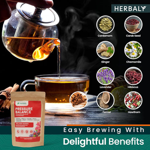 9 1 Pack, 30 Herbaly Heart Functional Tea - Superherbs - Natural, Organic, Non-GMO, Caffeine-Free, Sugar Free - Pyramid
