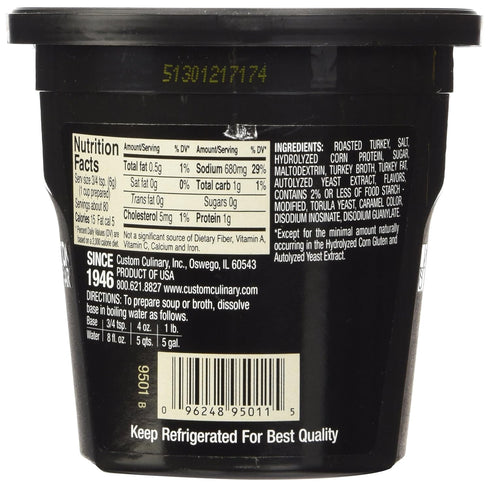 Custom Culinary 1 Gold Label Base Turkey, Pound