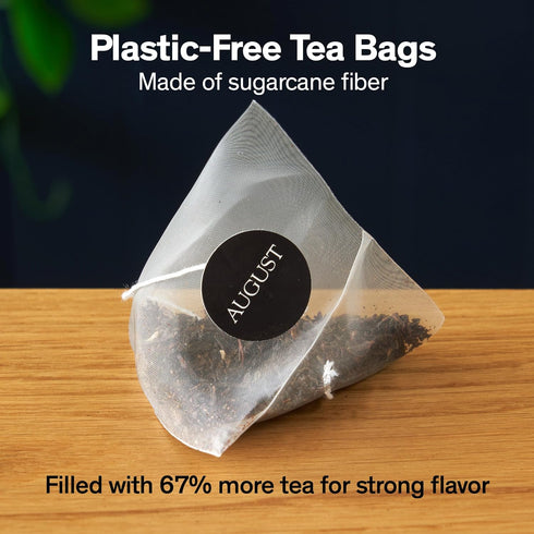 15 (1.8oz) August Essentials English Breakfast Black Tea Handcrafted Organic Black Tea for Daily Enjoyment Morning