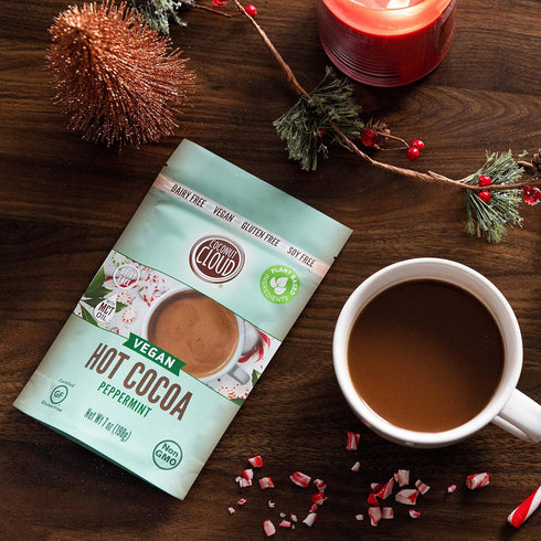 7 oz Coconut Cloud: Dairy-Free Instant Peppermint Hot Cocoa Mix | Vegan, Natural, Delicious, Creamy Chocolate (Made