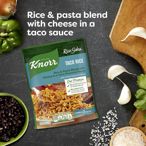 5.4 oz (Pack 8) Knorr Rice Side Dish, Fiesta Taco