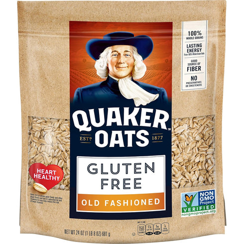 Quaker Gluten Free Old Fashioned Oats, Non-GMO Project Verified, 24 Ounce, Resealable