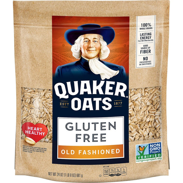 Quaker Gluten Free Old Fashioned Oats, Non-GMO Project Verified, 24 Ounce, Resealable