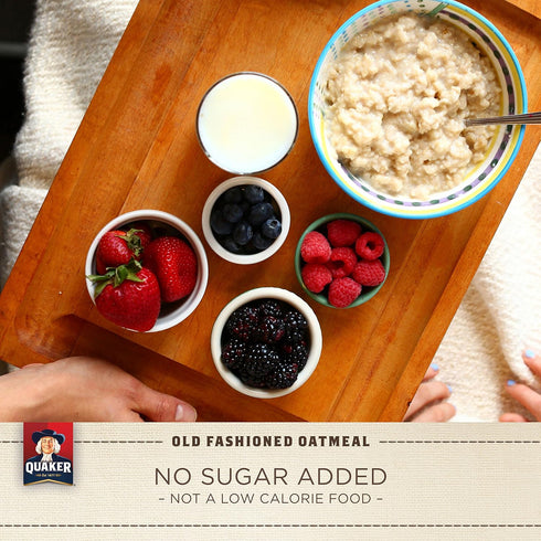 18 oz (Pack 6) Quaker Old Fashioned Oatmeal, Canister