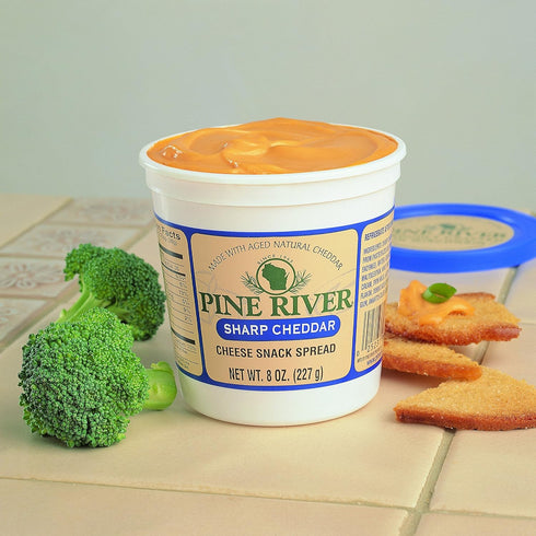 Pine River Sharp Cheddar Cheese Spread (3-8oz Tubs) Shelf Stable
