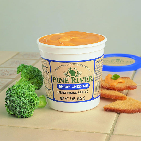 Pine River Sharp Cheddar Cheese Spread (3-8oz Tubs) Shelf Stable