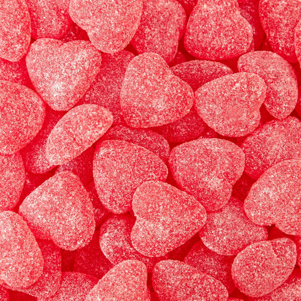 Cherry Hearts - 2 Pound Pack - Chewy Candy - Classic Pink