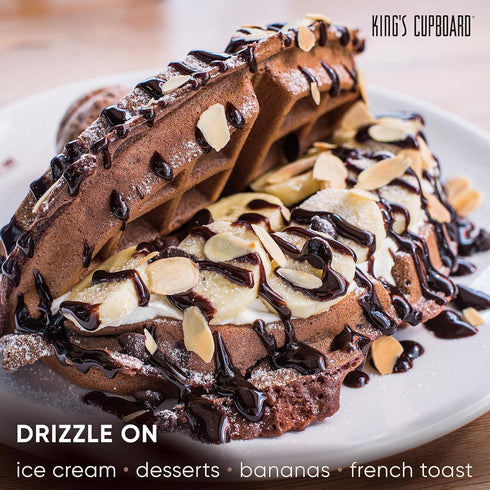 King's Cupboard Sea Salt Chocolate Caramel Sauce 10.4 oz (Pack of 1) - Perfect for Topping Ice Cream & Desserts