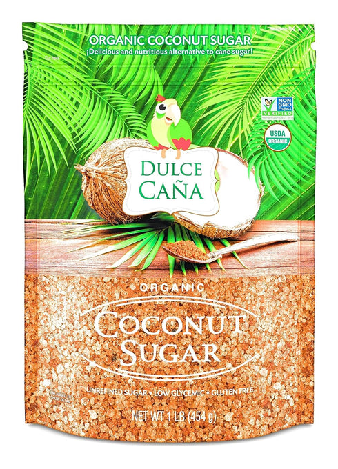 Dulce Caa - Organic Coconut Sugar (Unrefined, Low Glycemic, Gluten Free) 1 Lb Bag