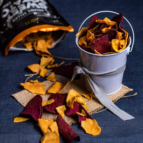 4oz Jans Organic Sweet Potato Chips, Yellow | USDA Organic | Gluten-Free Vegan Snack | No Preservatives or Coloring |