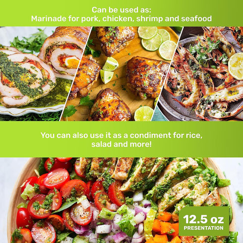 Gaucho Ranch Chimichurri Sauce Caribbean 12.5oz - Gluten Free, Keto, Vegan, Ideal for Meat