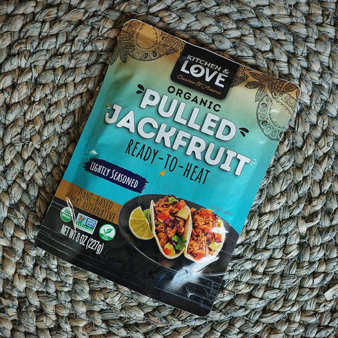 90 8 Oz (Pack 3) Kitchen and Love, Jackfruit Lightly Seasoned, Organic, Fully Cooked, Versatile Plant Based Meat