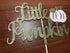 Little Pumpkin Cake Topper, Gold Pink Little Pumpkin Baby Shower Decorations for 1st Birthday Supplies