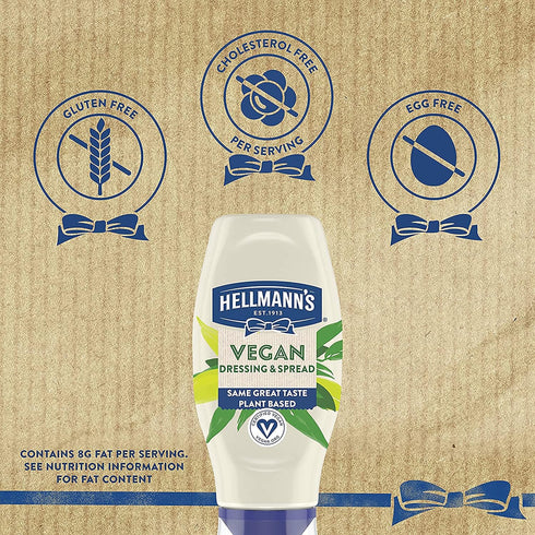 HELLMANN'S 3 11.5 oz Vegan Dressing and Spread Vegan Ct for a Rich, Creamy Plant-Based Alternative to Mayo Same Great