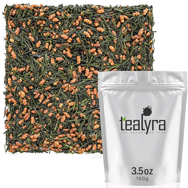 Tealyra - Imperial Gyokuro Genmaicha - Japanese Loose Leaf Tea - 100g (3.5-ounce) - Gen Mai Cha Green Tea