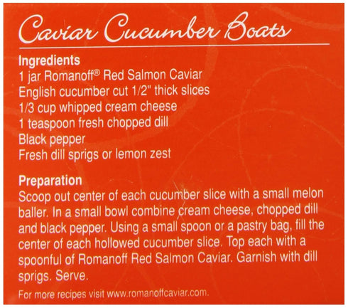 Romanoff 2 Salmon Caviar, Red, Ounce