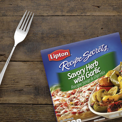 2.4 (Pack 12) SOUP SECRETS Lipton Recipe Soup and Dip Mix For a Delicious Meal Savory Herb with Garlic Great With Your