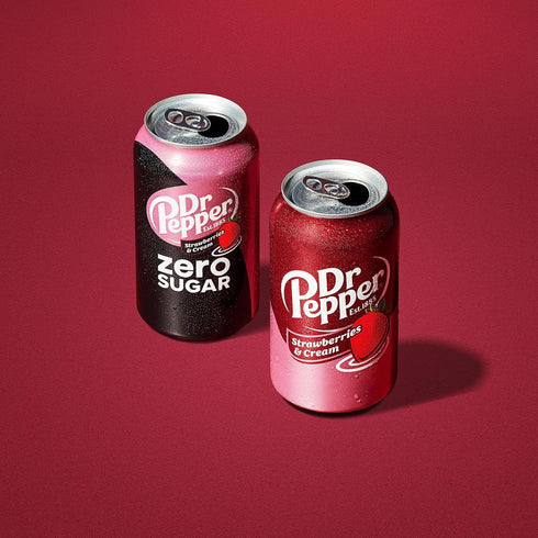 12 oz 36 Pack Dr Pepper Strawberries and Cream Soda | fl cans |