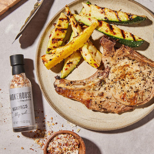 Smokehouse Gift Set by Thoughtfully, Vegan and Vegetarian Barbecue Rubs, Set of 4 Flavors: Cajun, Caribbean, Memphis,
