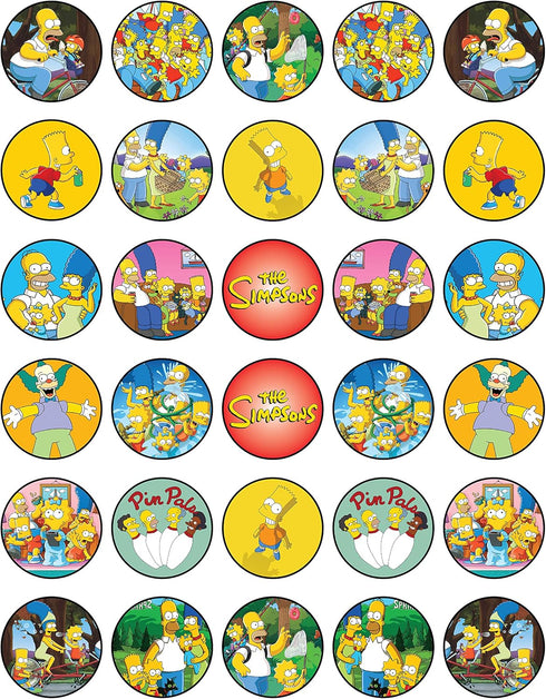 30 Edible Cupcake Toppers – Family Fun Adventure-Inspired Cake Decorations, Uncut Edible on Wafer Sheet