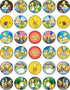 30 Edible Cupcake Toppers – Family Fun Adventure-Inspired Cake Decorations, Uncut Edible on Wafer Sheet