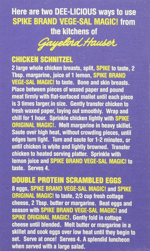 Vege-Sal Spike Natural Seasoning Original, 10 oz (283gr)