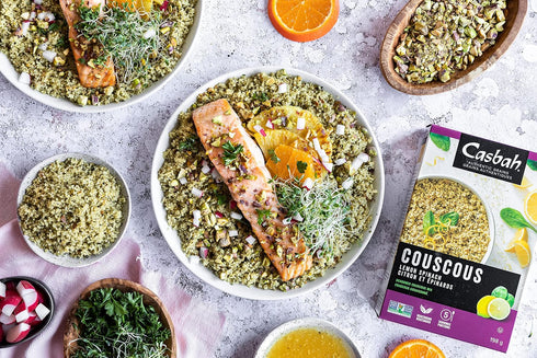 7 oz Casbah Couscous, Lemon Spinach