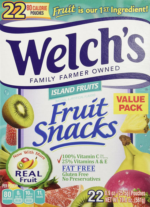 Welch's Island Fruits Pouches - 22 Pouches